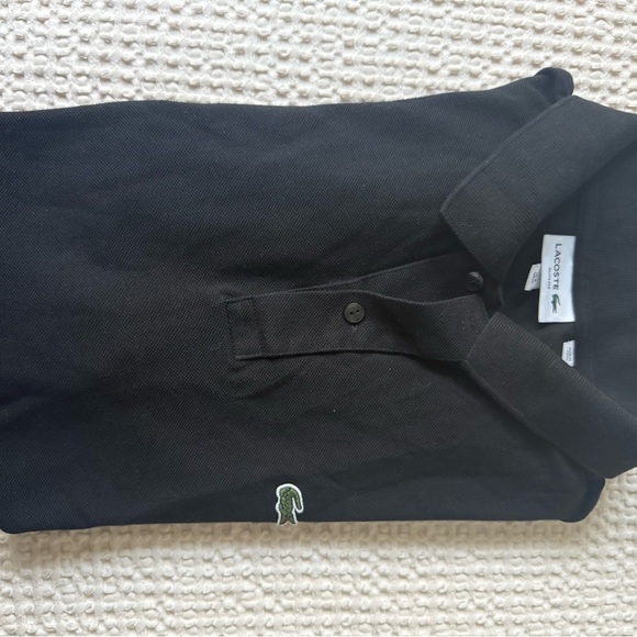 Men’s Lacoste slim fit polo size XL black - Picture 3 of 3